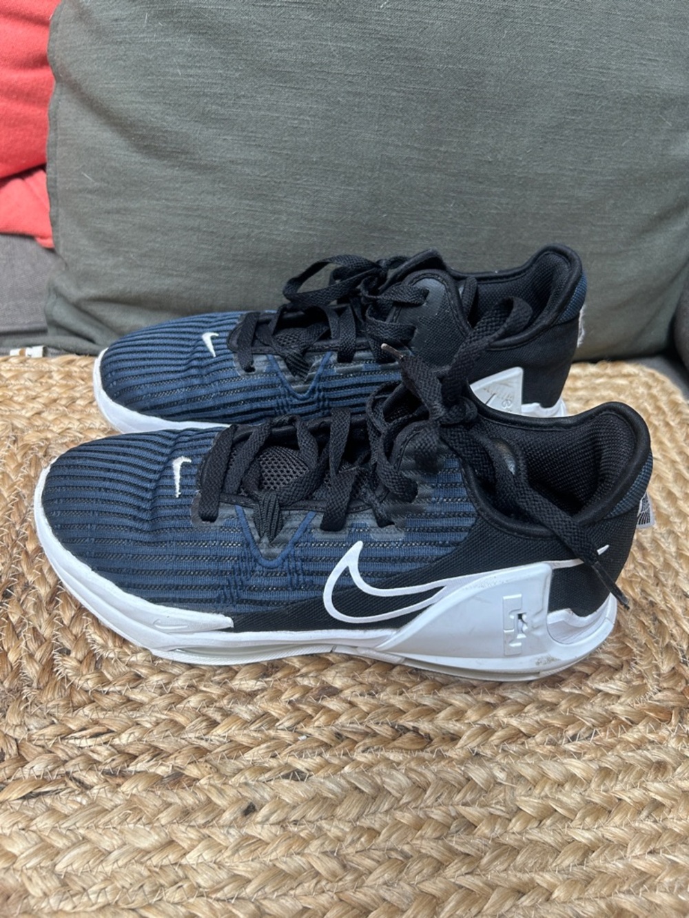 Nike Black and White Nike GT Training Sneakers with Swoosh Accent.